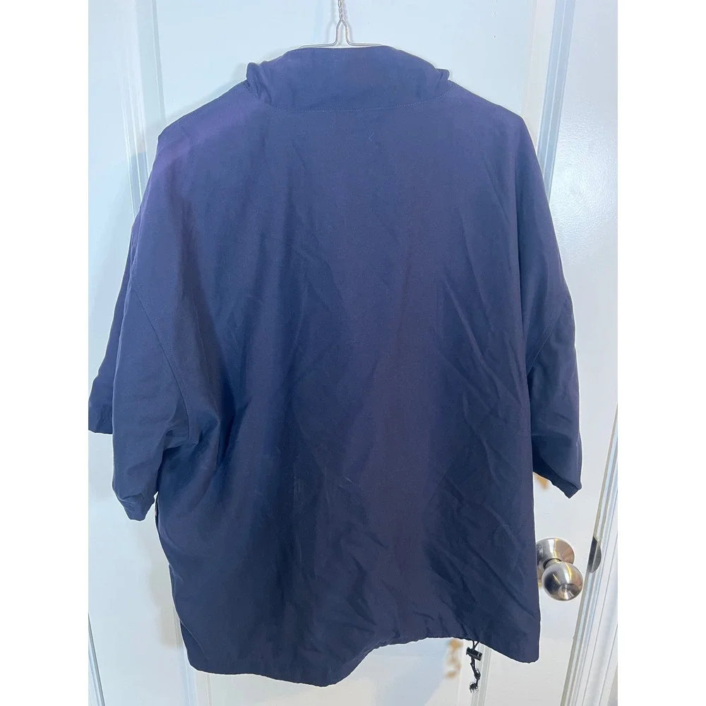 PING Mens Windbreaker Quarter Zip Short Sleeve Golf Pullover Blue Size‎ Large